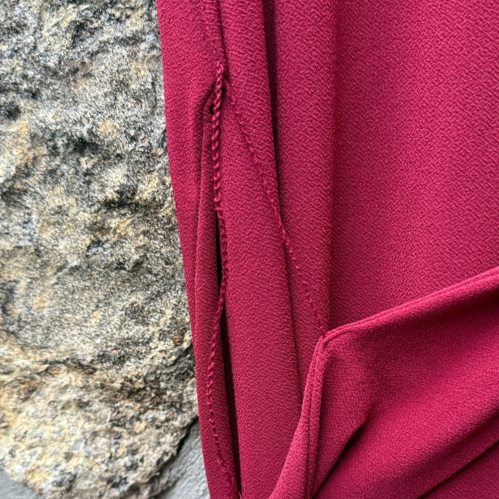 Banana Republic Asymmetrical Dress in Rich Burgundy - Picture 4 of 4